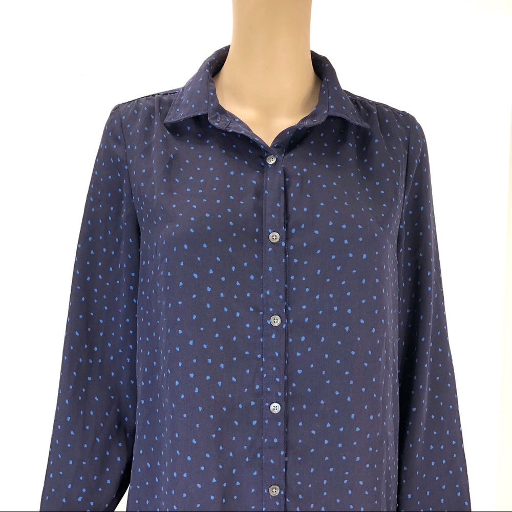 Lands end button down polo shirt blue size 6 (#27) - Picture 2 of 8